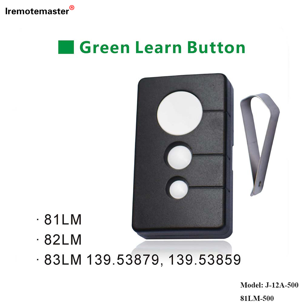 ສໍາລັບ 81LM 82LM 83LM Green Learn Button 390MHz Garage Door Opener Remote
